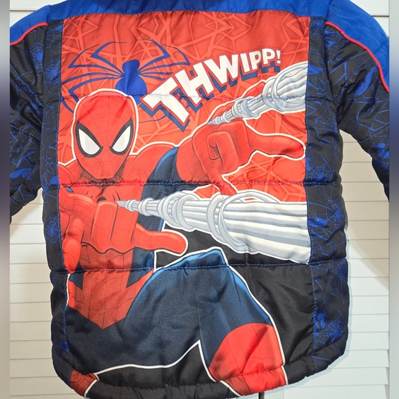 Marvel Spider-Man Boy's 4 Puffer Jacket - Picture 9 of 11